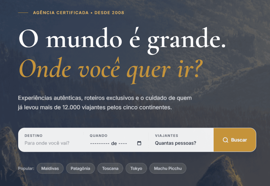 Prévia do projeto Horizonte Viagens